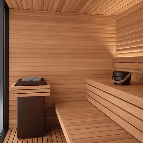 Auroom Outdoor Modular Cabin, DIY Sauna Kit, Natural, Up to 5-persons