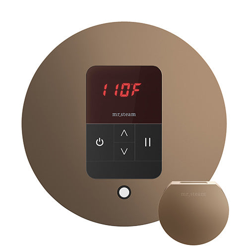 Mr.Steam iTempo Round Steam Shower Control and Steamhead