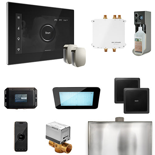 Mr.Steam Bliss Max Steam Shower Control Package with iSteamX Control and 2 Aroma Steamheads