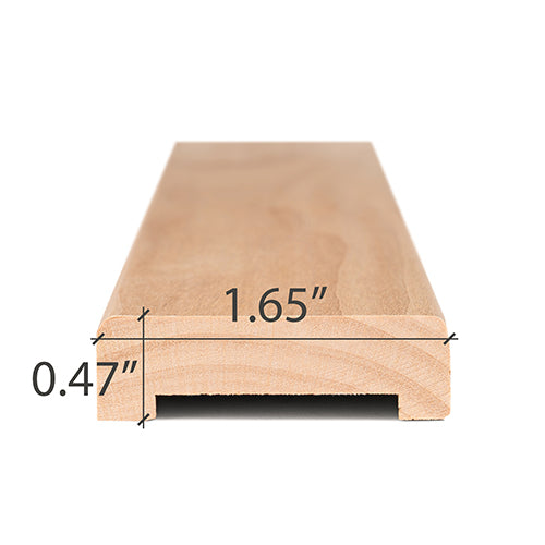 PROSAUNAS Alder 1x2 Door Trim UK Profile dimensions