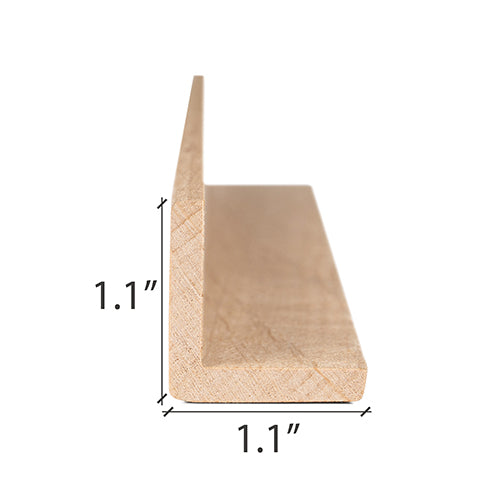PROSAUNAS Alder 2x2- VA Profile Corner Trim dimensions for Saunas