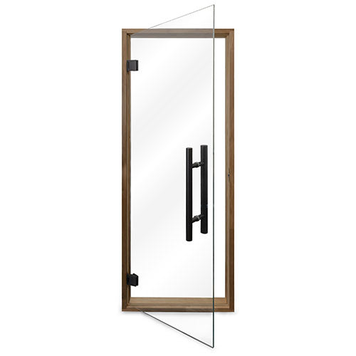 Prosaunas Clear Glass Sauna Door 24x73, Thermo-Aspen Frame