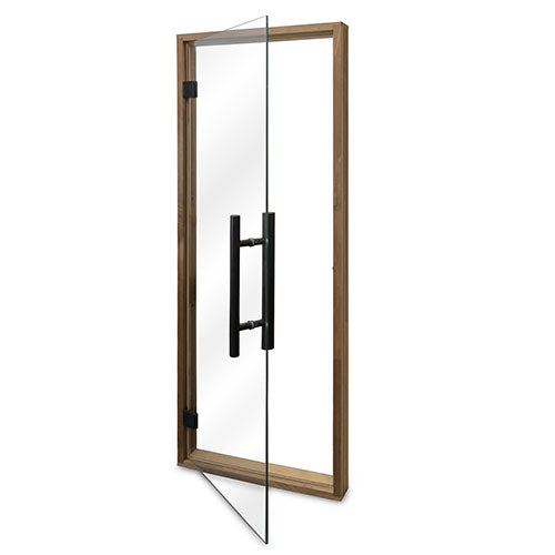 Prosaunas Clear Glass Sauna Door 24x73, Thermo-Aspen Frame