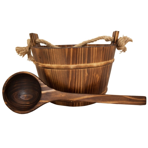 PROSAUNAS Spruce Sauna Bucket w Ladle
