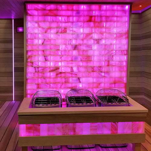 Pink Himalayan Salt Sauna Wall