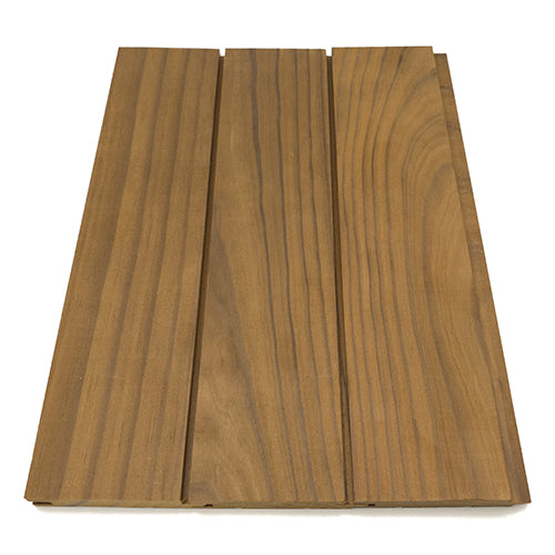 Thermo-Radiata Pine planks with groove for sauna walls