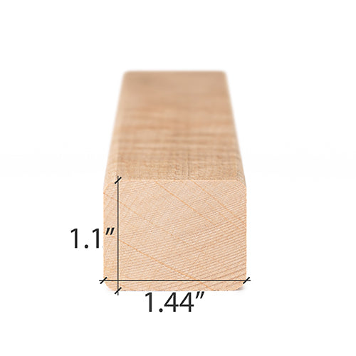 alder 2x2 trim dimensions diagram smooth 4 sides