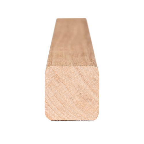 Alder wood slat end grain close-up