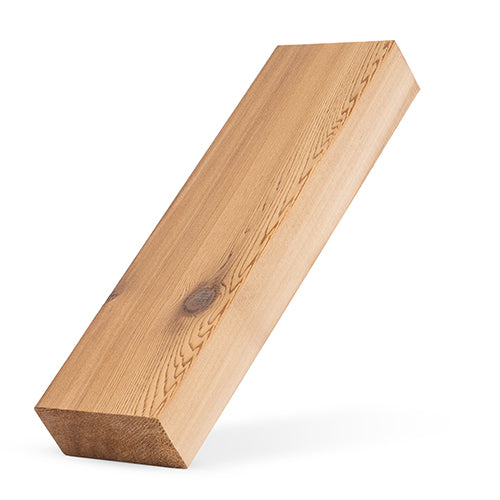 Angled cedar 2x4 sauna wood with tight knots