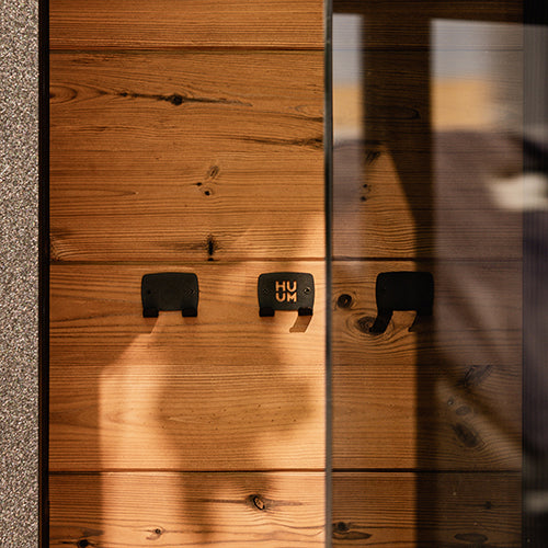 HUUM OVO Sauna Design Towel Hook Set, Black