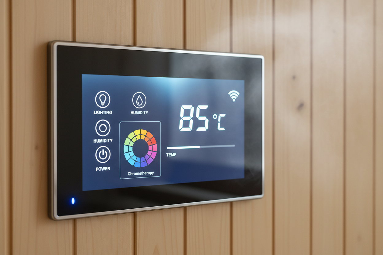 Close-up of digital control panel