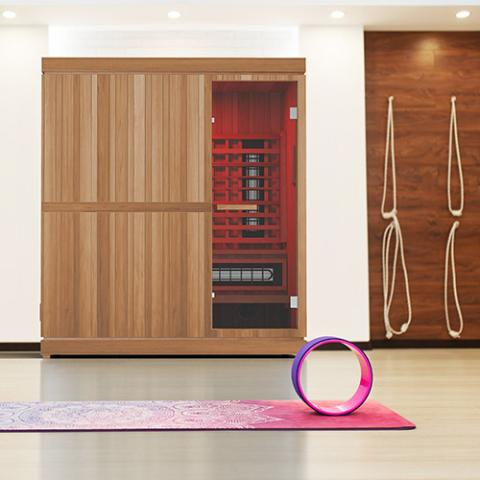 Finnmark FD-5 Trinity XL 4 person Infrared & Steam Sauna Combo - 75"W x 64"D x 83"H