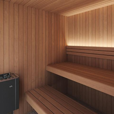 Auroom Emma Wood Cabin Sauna Kit DIY, Indoor Sauna Kit, Up to 6-Persons