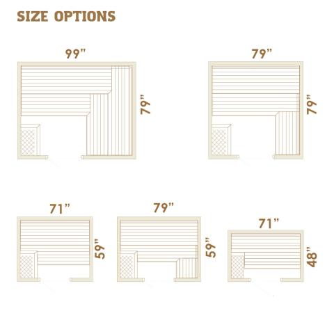 Auroom Familia DIY, Indoor Sauna Kit, Up to 6-Persons
