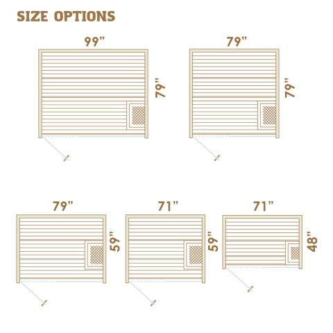 Auroom Libera Glass DIY, Indoor Sauna Kit, Up to 6-Persons