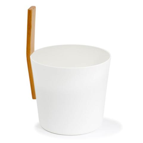 KOLO Bucket 3 Sauna Bucket with straight handle, Bamboo/Aluminum, 1Gal