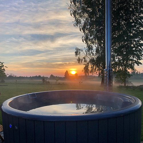 SaunaLife Model S4N Soak-Series Home Wood-Burning Hot Tub, Up to 6 Persons