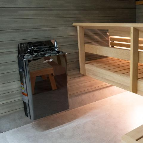 Harvia The Wall SW60 The Wall Series, 6kW, Sauna Heater, Black Steel