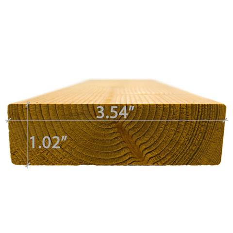 Prosaunas Thermo-Spruce 2x4 S4SEE SHP, Bench Material