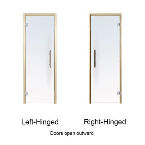 Prosaunas Clear Glass Sauna Door 24x81, Aspen