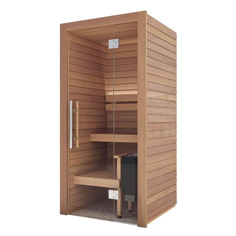 Auroom Cala Glass Mini DIY, Thermo-Aspen, Indoor Sauna Kit, 1-Person