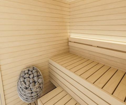 Auroom Cala Glass DIY, Aspen, Indoor Sauna Kit, Up to 4-person