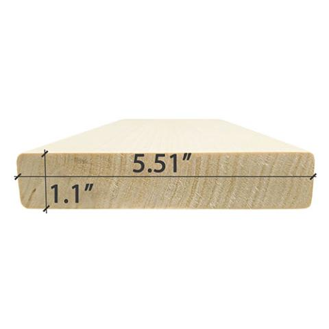 Prosaunas Aspen 2x6 S4SEE SHP Sauna Wood, Bench Material
