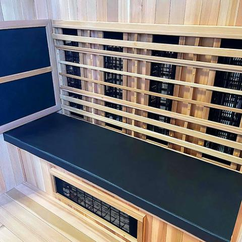 Finnmark FD-3 black sauna cushion with marine vinyl and foam insert