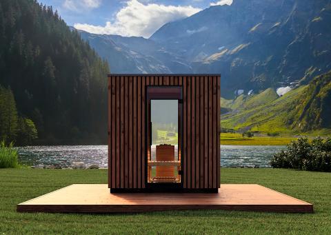 Auroom Garda Outdoor Cabin Sauna, Thermo-Pine, Up to 6-Persons