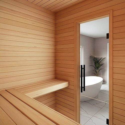 Hemlock 1/2x4 V2E panel for sauna wall interior
