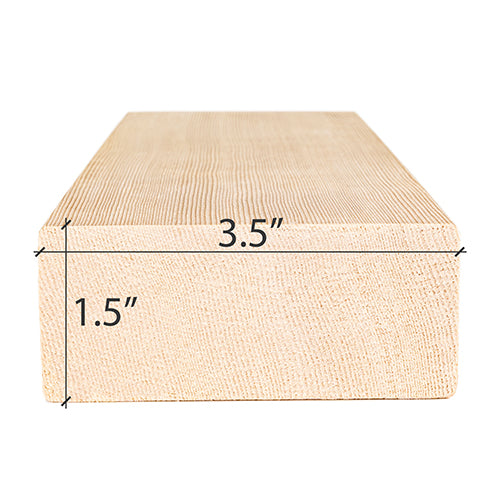 Hemlock 2x4 S4SEE sauna bench material board dimensions 