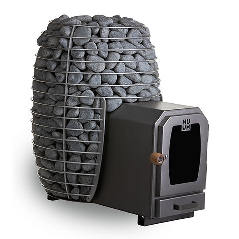HUUM nHIVE Wood Series 17.0kW Wood-Fired Sauna Stove w/ Firebox Extension