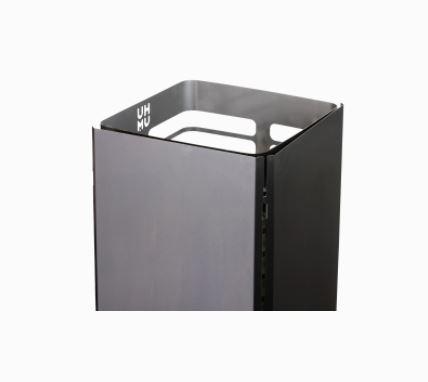 HUUM reflector panel mounted on STEEL series sauna heater