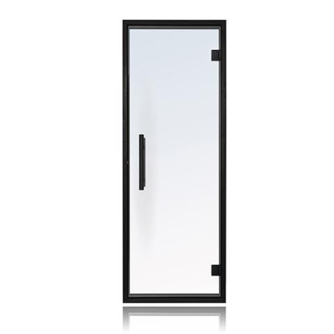 Prosaunas Prehung Clear Glass Sauna Door 24x73, Black Alder Frame