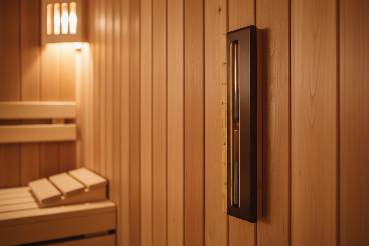 Sauna Sand Timer Wall-Mounted Lifestyle Image