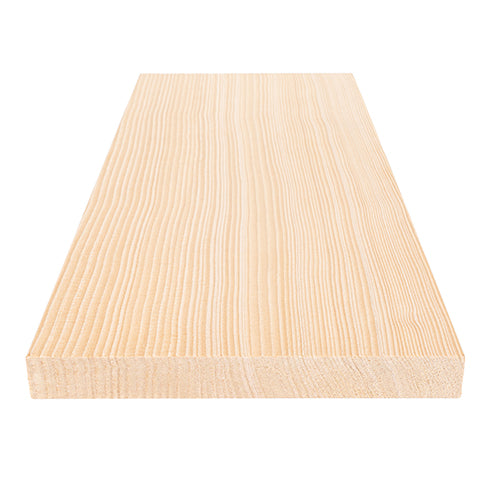 Single hemlock 1x6 vertical grain bench board