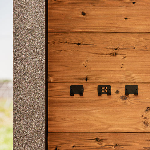 HUUM OVO Sauna Design Towel Hook Set, Black