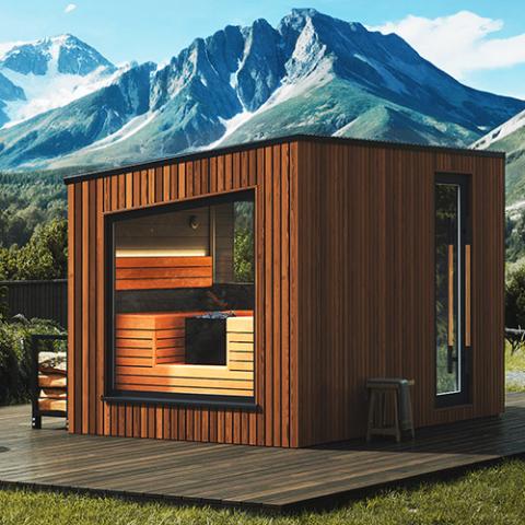 Auroom Terra Outdoor Modular Cabin Sauna, Natural, Up to 5-person