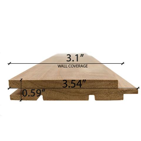 Prosaunas Thermo-Aspen 1x4 (15mm x 90mm) Sauna Wood T&G STS4 Profile, Nickel-Gap, Wall Material