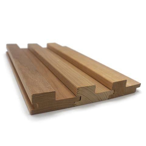 Prosaunas Thermo-Aspen Grace™ 2x3 Sauna Wood, Thermally-Modified, T&G, Large-Gap, Wall Material