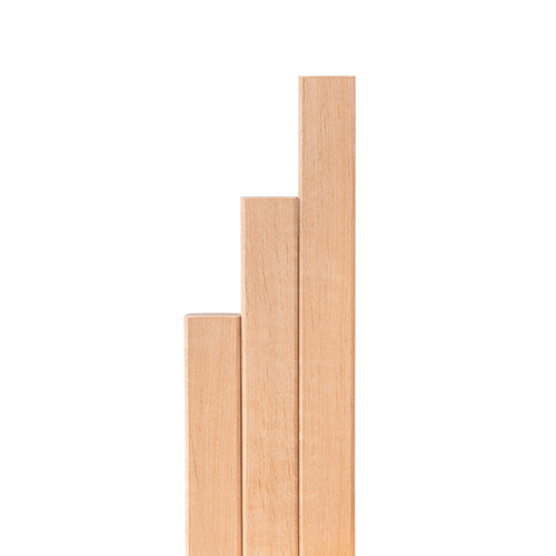 Three alder 2x2 trim moulding pieces grouped