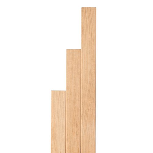 Three Alder 2x2 trim pieces grouped