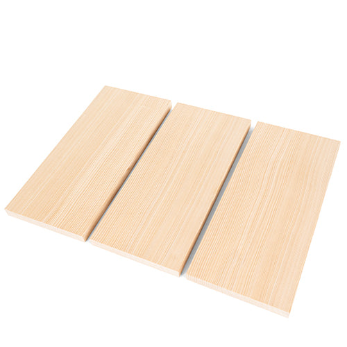 Three hemlock 1x6 boards for sauna benches