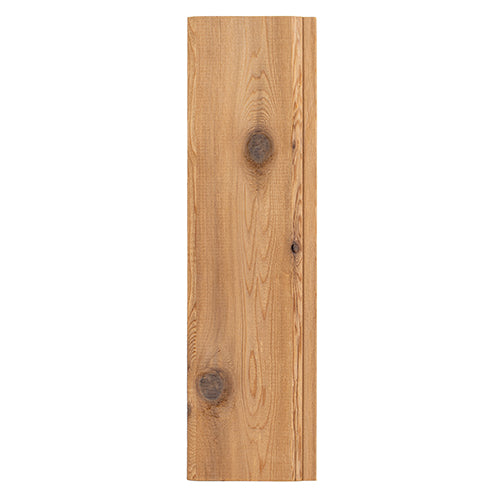 Vertical cedar 1x4 T&G boards for sauna walls